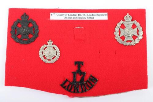 Tower Hamlets Rifles Cap and Field Service Cap Badge