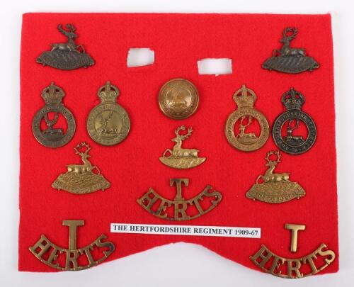 Grouping of Hertfordshire Regiment Badges