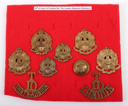 Grouping of 10th City of London Battalion (Hackney) Regimental Badges