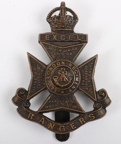 Scarce 12th (County of London) Battalion ‘The Rangers’ Cap Badge