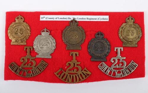 Grouping of 25th (County of London) Battalion ‘City of London Cyclists’ Badges