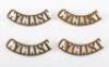 4x WW1 Brass Cyclist Shoulder Titles