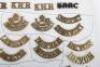 2x Cards of British Infantry Regiments Shoulder Titles - 8