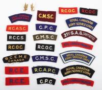 Selection of Canadian Cloth Shoulder Titles