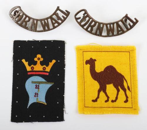 WW2 British Cornwall Home Guard Cloth Formation Signs