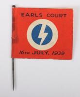 British Union of Fascists (B.U.F) Earls Court Rally 1939 Flag Badge