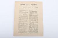 British Union of Fascists (B.U.F) ‘JEWRY versus FASCISM’ Printed Pamphlet