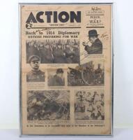 British Union of Fascists (B.U.F) Action Newspaper Signed by Members of the Organisation