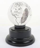 Glass Desk Ornament of LZ 130 Graf Zeppelin Interest