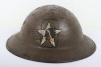 WW1 American 2nd Infantry Division (Indian Head) 15th Field Artillery Regiment Supply Column Steel Combat Helmet