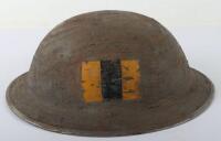 WW2 British Royal Army Pay Corps Marked Steel Combat Helmet Shell