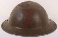 WW2 British Factory Fireman’s Steel Combat Helmet