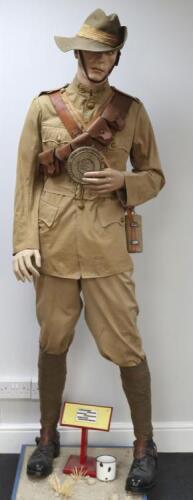 Post 1902 (Boer War) Full Uniform, Headdress and Equipment Mannequin of a Private in the 2nd Battalion &lsquo;F&rsquo; Company Hampshire Regiment Mounted Infantry