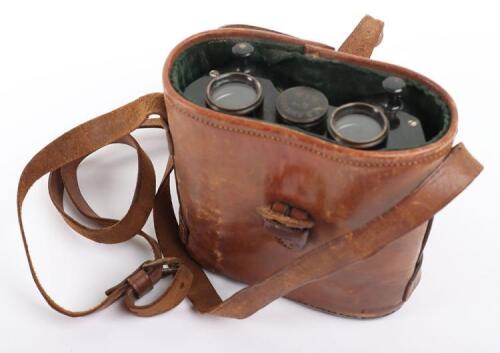 WW1 British Officers Binoculars Belonging to Captain James Elphinstone Bacqdet Anderson 5th Battalion Kings Liverpool Regiment and 1/5th Manchester Regiment