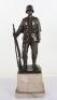 Bronzed Desk Statue of a WW1 German Soldier