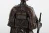 Bronzed Desk Statue of a WW1 German Soldier - 7