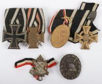 Imperial German Iron Cross Court Mounted Medal Pair