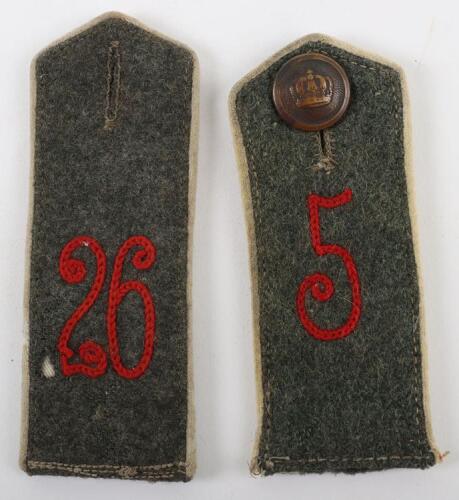 2x WW1 German M-15 Pattern Field Grey Shoulder Straps