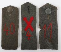 3x WW1 German Other Ranks Simplified Shoulder Straps