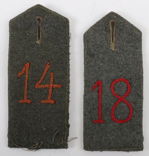 2x WW1 German Simplified Shoulder Straps