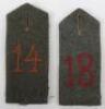 2x WW1 German Simplified Shoulder Straps