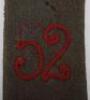 2x WW1 German Simplified Shoulder Straps for Infantry Regiment Nr 52 - 3