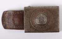 WW1 German Saxon M-15 Belt Buckle with 1918 Dated Leather Tab