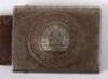 WW1 German Saxon M-15 Belt Buckle with 1918 Dated Leather Tab - 2