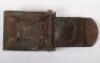 WW1 German Saxon M-15 Belt Buckle with 1918 Dated Leather Tab - 4