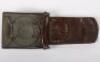 WW1 German Prussian M-15 Belt Buckle with 1917 Dated Leather Tab - 3