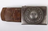 WW1 German Prussian M-15 Belt Buckle with 1918 Dated Leather Tab