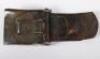 WW1 German Prussian M-15 Belt Buckle with 1918 Dated Leather Tab - 4