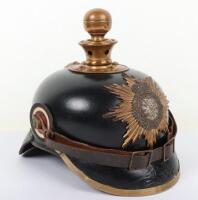 Imperial German Saxon Artillery Regimentally Marked Enlisted Ranks Pickelhaube / Kugelhelm