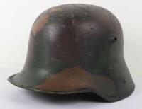 WW1 German M-17 Camouflaged Steel Combat Helmet