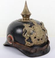 Imperial German Ersatz Tin Pickelhaube for a Wurttemberg Enlisted Ranks