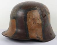 WW1 German M-17 Camouflaged Steel Combat Helmet