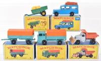 Five Boxed Matchbox Regular Wheel Models