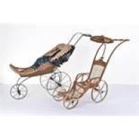 Two dolls wicker prams, 1890s,