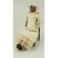 Early English wax over composition shoulder head doll, circa 1860,