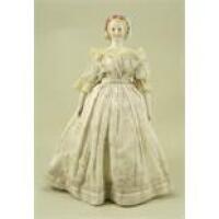 Rare ‘Empress Eugenie’ Parian-type shoulder head doll, German circa 1870,