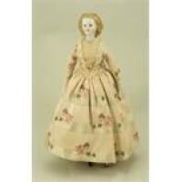 Glazed china shoulder head doll, German,