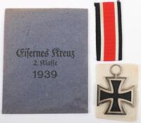 1939 Iron Cross 2nd Class by Deschler & Sohn, Munchen, With Original Paper Packet of Issue