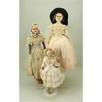 Early English wax over composition shoulder head doll, circa 1860,