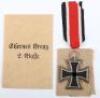 1939 Iron Cross 2nd Class by A.G. Plakettenher, Hannau, With Original Paper Packet of Issue