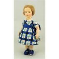 Lenci pressed felt girl doll, Italian circa 1930,