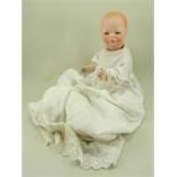 Schoenau & Hoffmeister bisque head baby doll, German circa 1915,