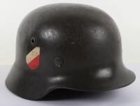 WW2 German Army M-35 Double Decal Steel Combat Helmet