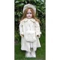 Large J.D Kestner 142 bisque head doll, German circa 1910,