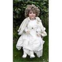 Very large A.M bisque head companion doll, size 17, German circa 1910,