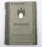 Rare WW2 German Army Prison Guard Wehrpass, Killed in Action in 1944